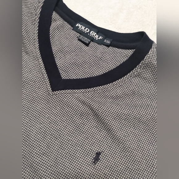 POLO GOLF Ralph Lauren Knit Houndstooth Cotton Blend Blue Pony Active Vest XXL - Picture 3 of 11
